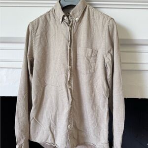 Acne Ishod Tan Button-Down Shirt